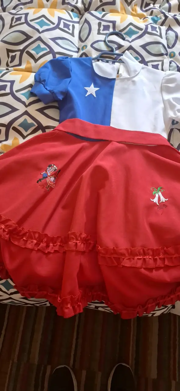 Vestido de huasa chilena para niña - 2