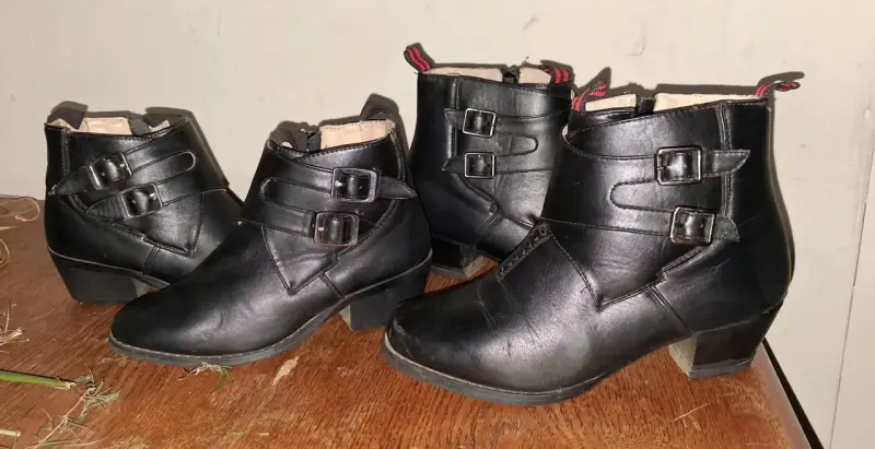 Zapatos de huaso para niño en cuero negro - 2