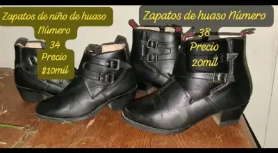 Zapatos de huaso para niño en cuero negro - miniatura 3