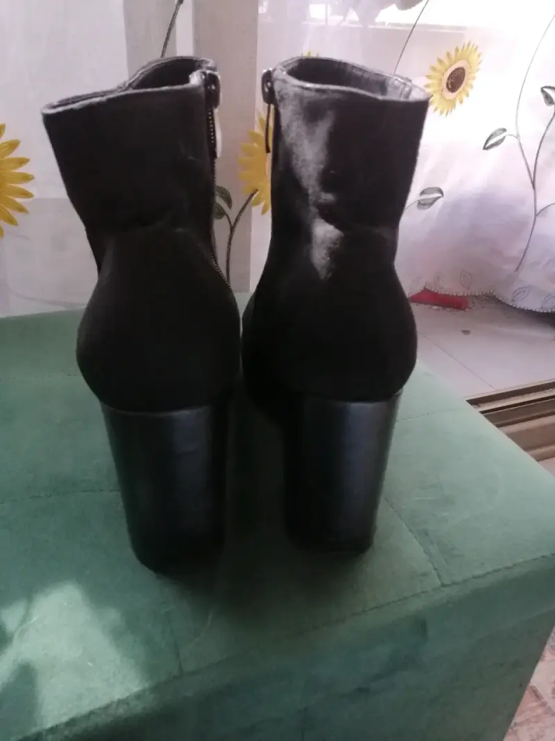 Botines de tacón alto negros para mujer - 3