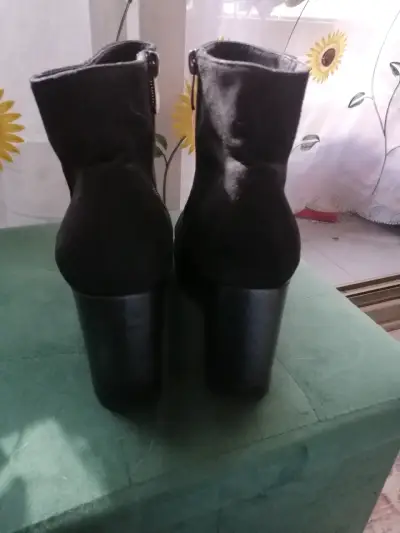 Botines de tacón alto negros para mujer - miniatura 3