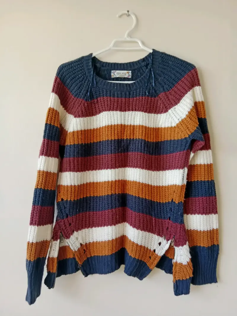 Suéter de rayas multicolor para mujer - 2