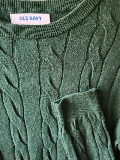 Suéter verde de punto trenzado Old Navy - miniatura 3