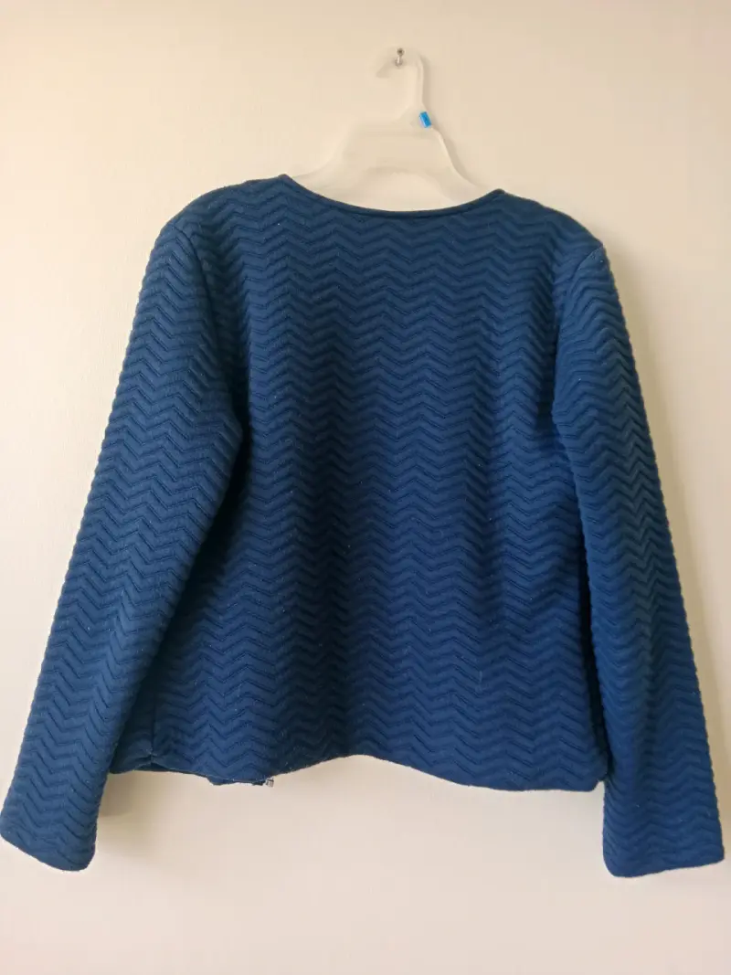 Chaqueta azul con cierre para mujer - 2