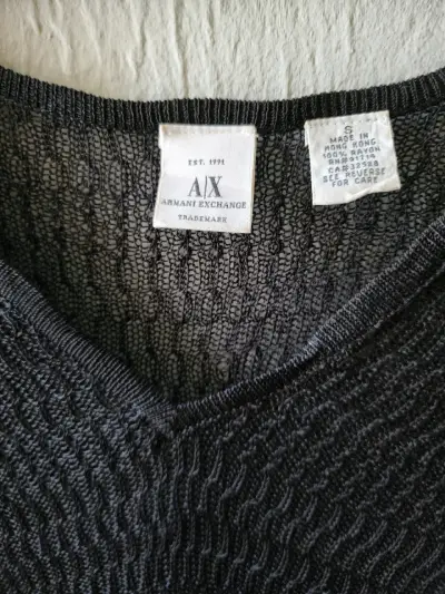 Suéter negro de punto Armani Exchange - miniatura 2