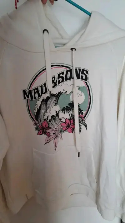 Polerón con capucha Maui & Sons blanco estampado - miniatura 1