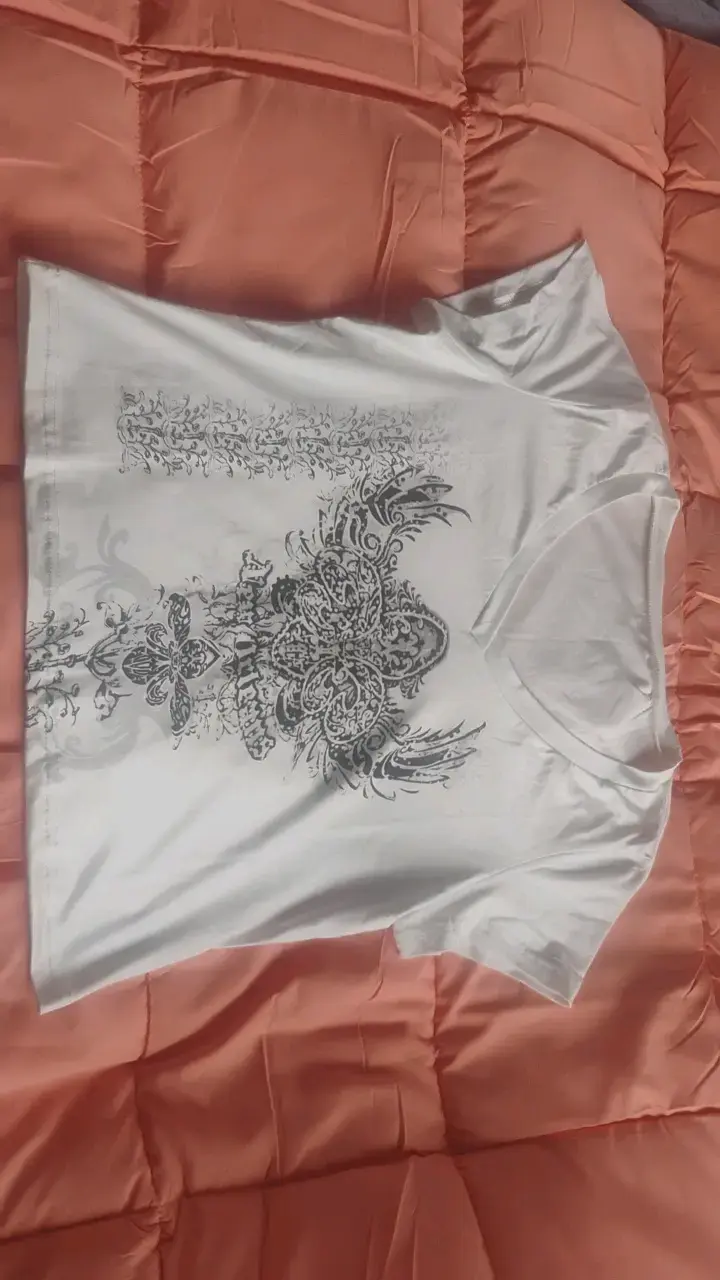 Polera blanca y2k - 1