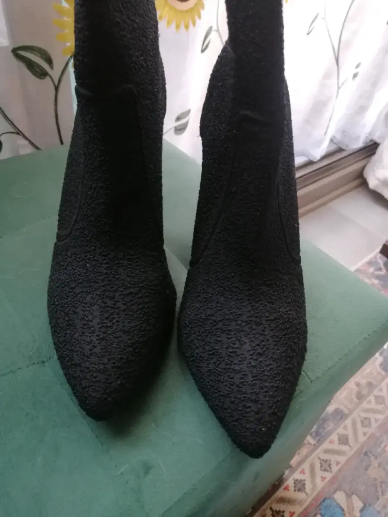 Botines de tacón negro Evoque talla 40 - 2