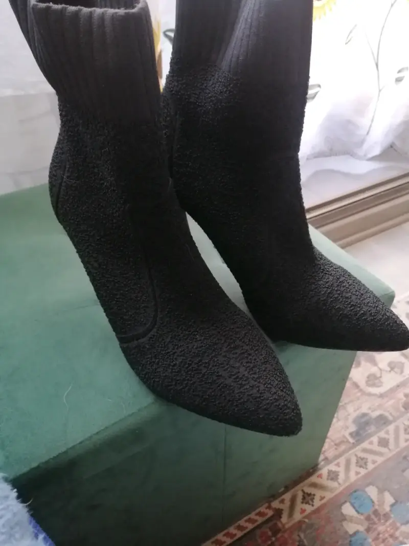 Botines de tacón negro Evoque talla 40 - 3