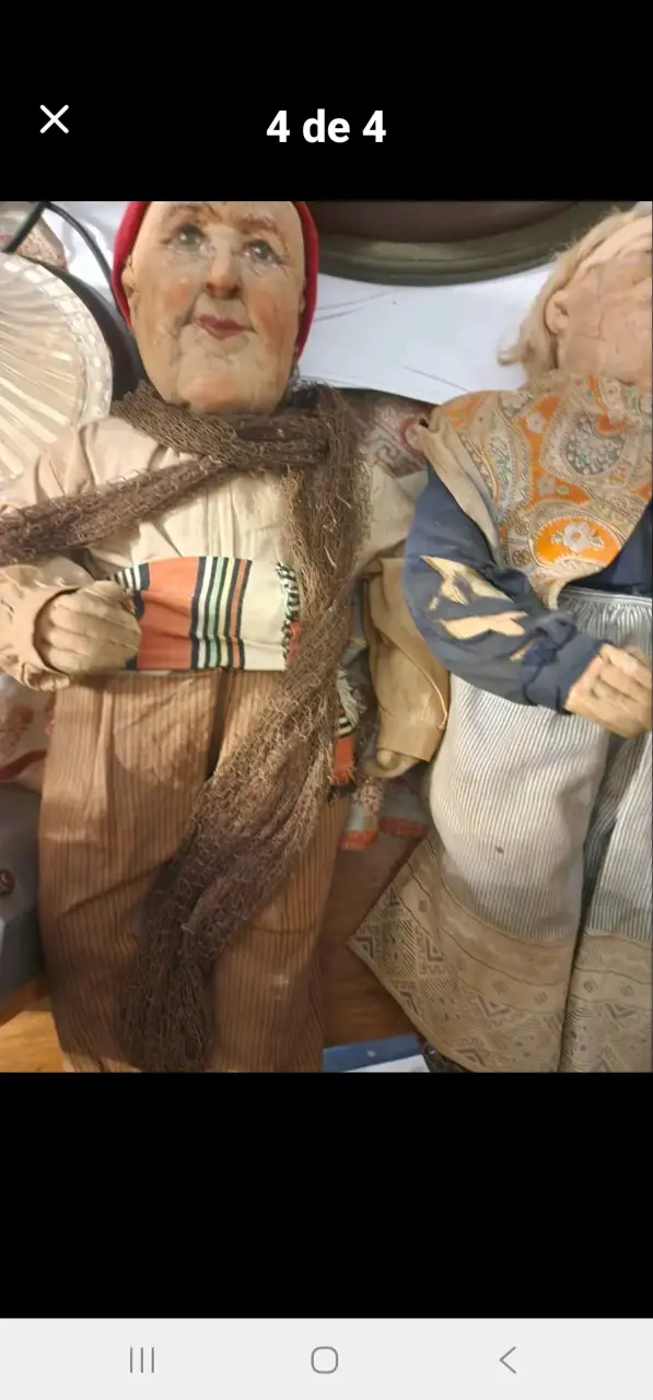 Muñecos decorativos vintage holandeses de tela - 4