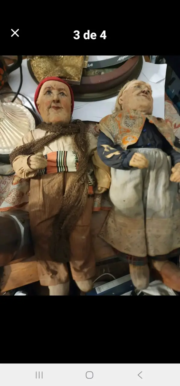 Muñecos decorativos vintage holandeses de tela - 5