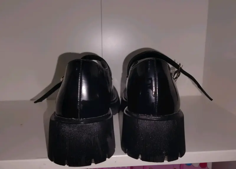 Zapatos Mary Jane negros con plataforma - 3