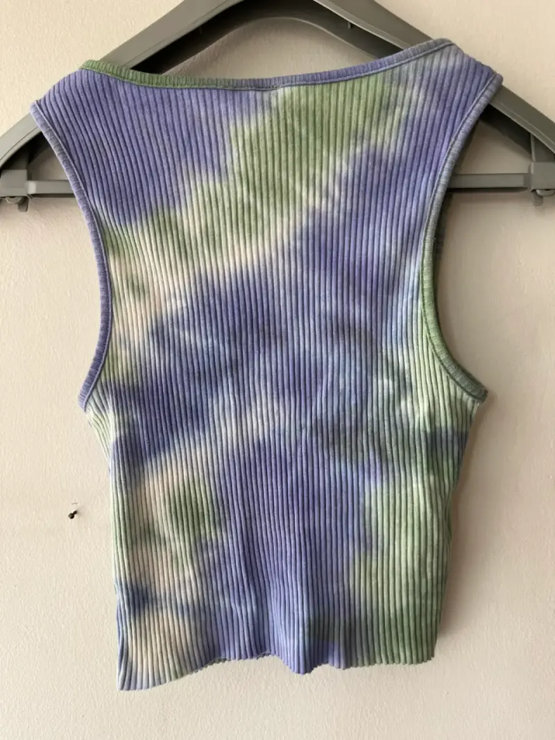 Crop top tie-dye rib-knit Opposite - 4