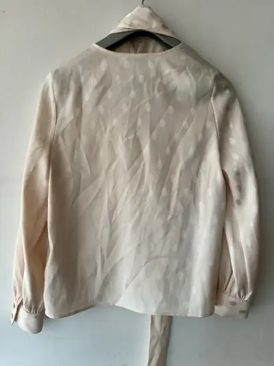 Blusa de seda beige con lunares Topshop - miniatura 5
