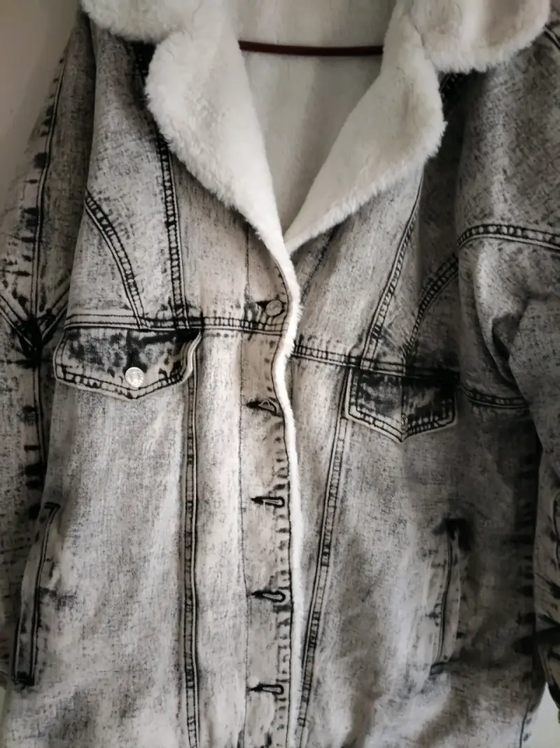 Chaqueta de mezclilla gris - 1