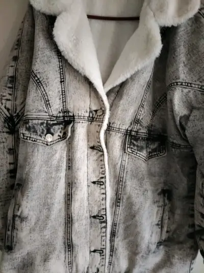 Chaqueta de mezclilla gris - miniatura 1