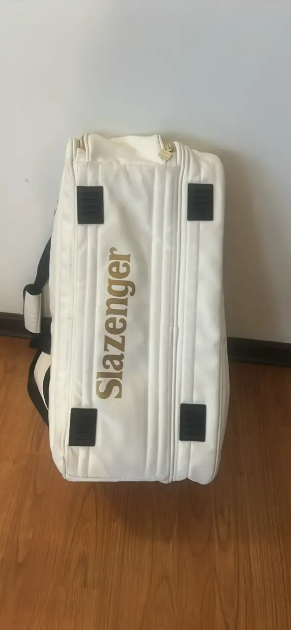 Bolso de pádel Slazenger blanco con compartimentos - 2
