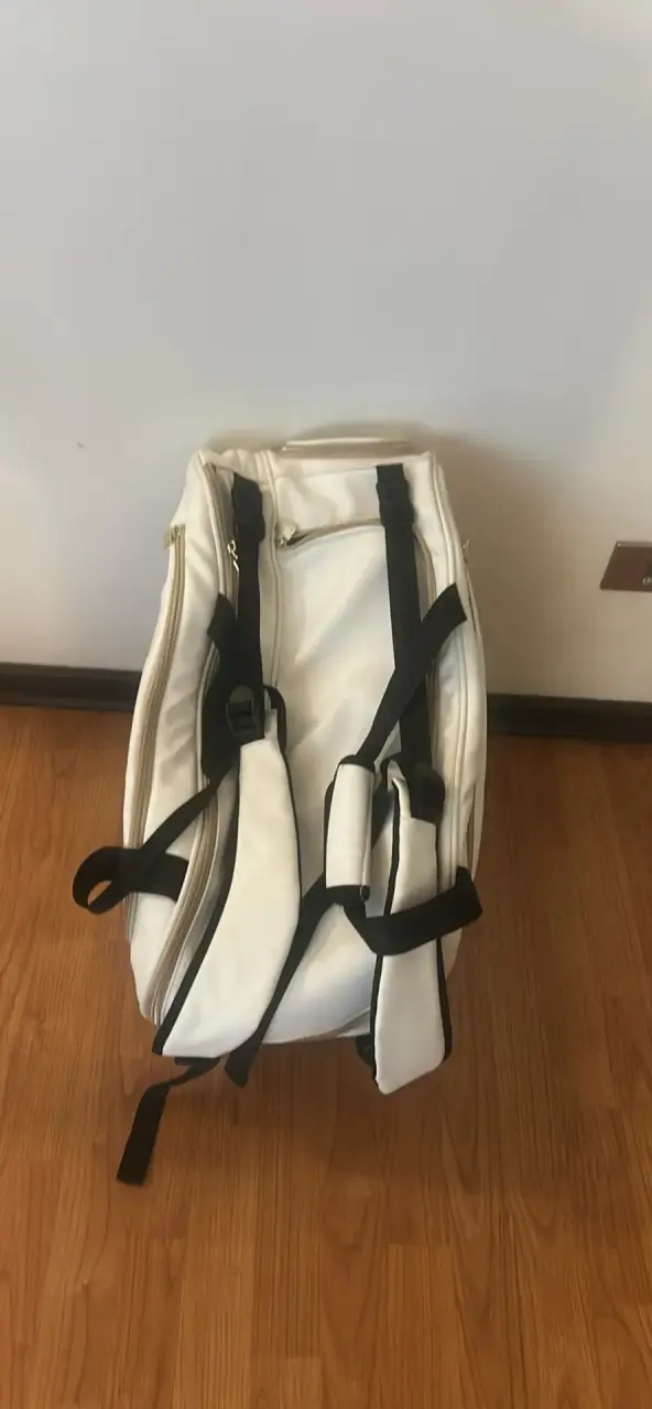 Bolso de pádel Slazenger blanco con compartimentos - 4