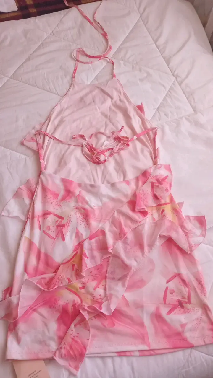 Vestido corto floral rosa Sheinbae - 3