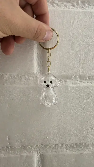 Set Llaveros contenedores de pelito de perritos(5) - miniatura 5