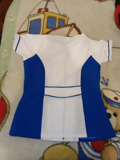 Blusa de uniforme IPG azul y blanca - miniatura 2