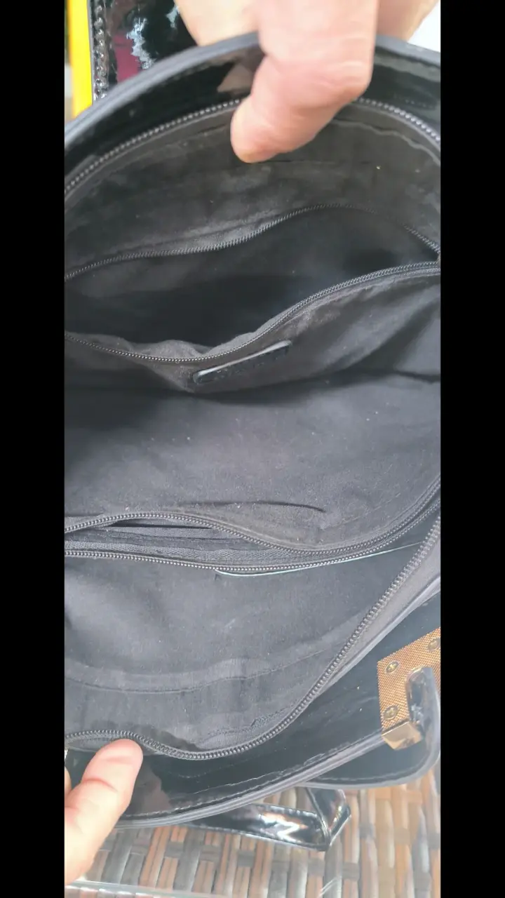 Cartera achorolada color negro - 5