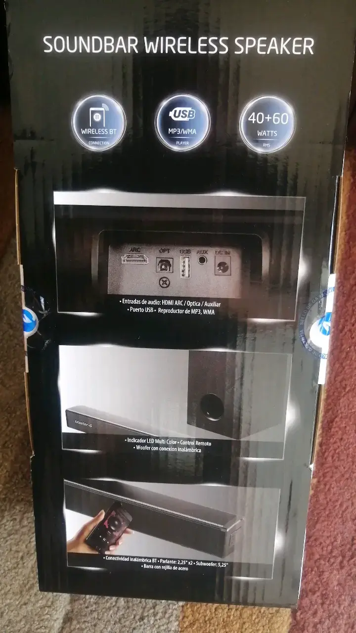 Barra de sonido inalámbrica Master-G 100W - 2