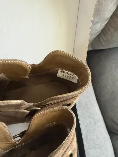 Botines de gamuza con plataforma color marrón - miniatura 3