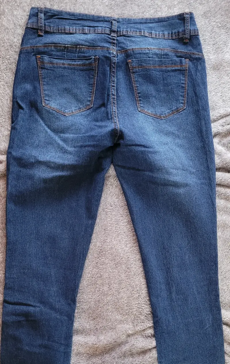 Jeans azul oscuro para mujer - 2