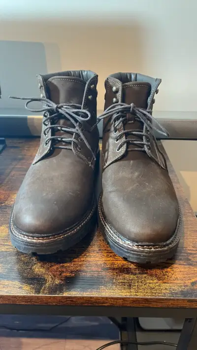 Botas  de cuero marrón para hombre Demócrata - miniatura 1