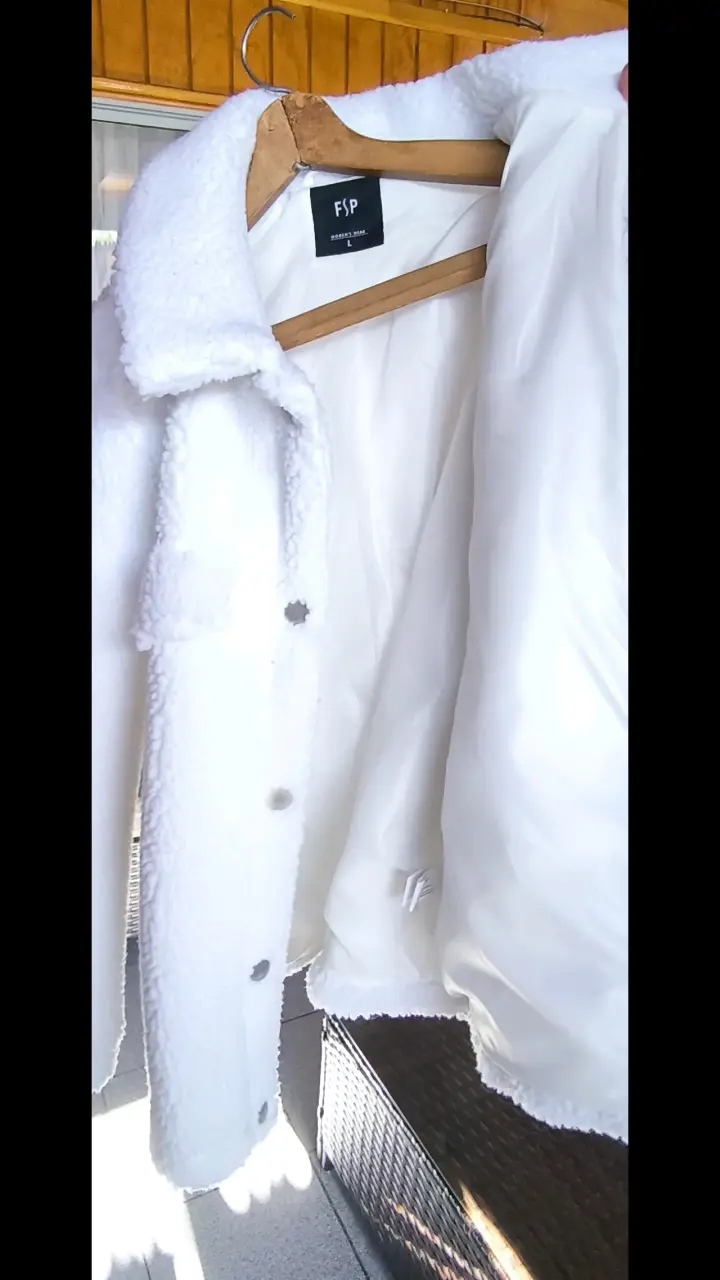 Chaqueta de lana blanca FSP para mujer - 2