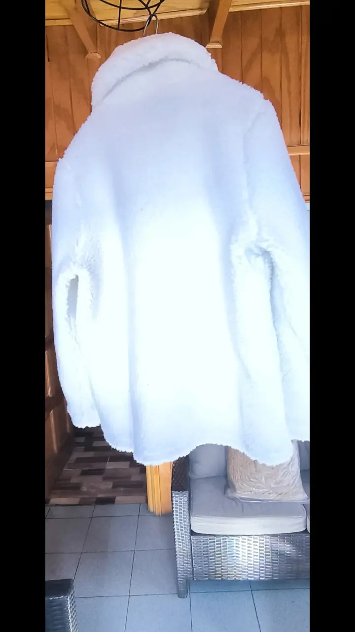 Chaqueta de lana blanca FSP para mujer - 3
