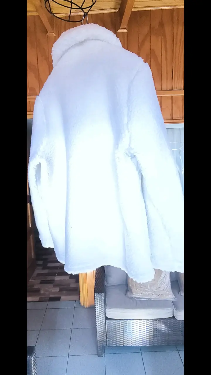 Chaqueta de lana blanca FSP para mujer - 4