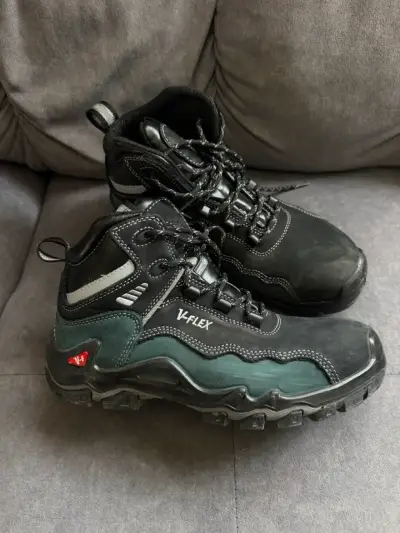 Botas de seguridad V-Flex negras y verdes - miniatura 1
