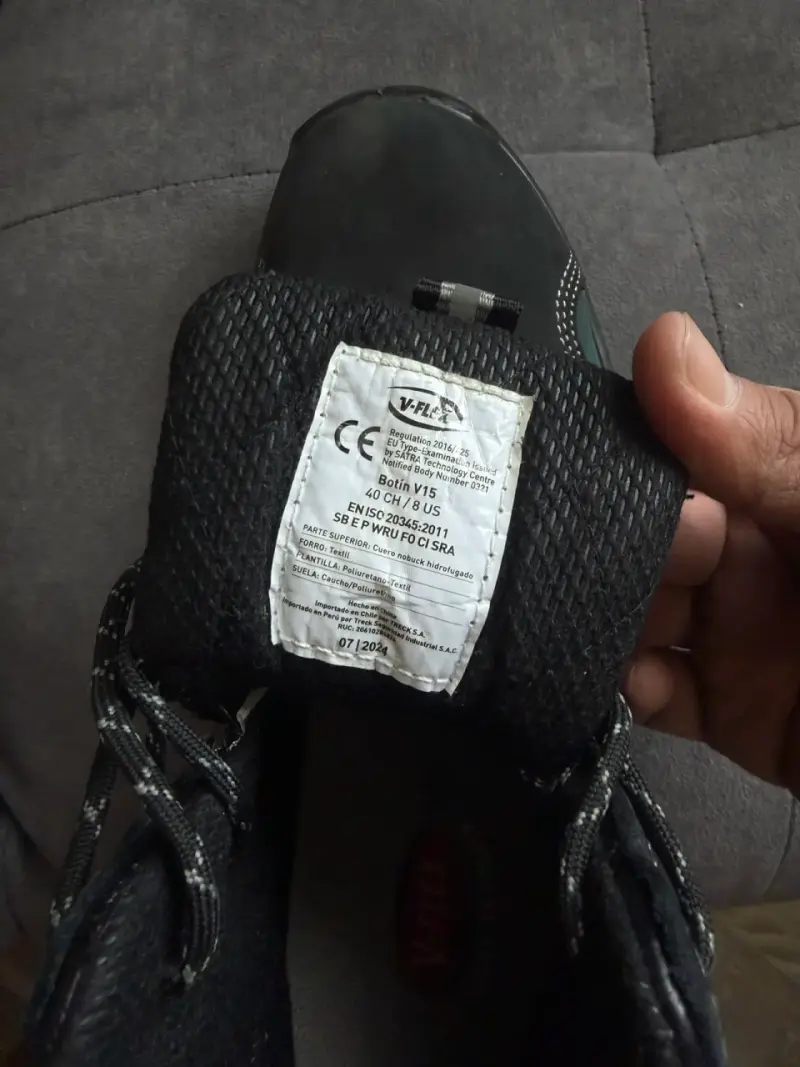 Botas de seguridad V-Flex negras y verdes - 2