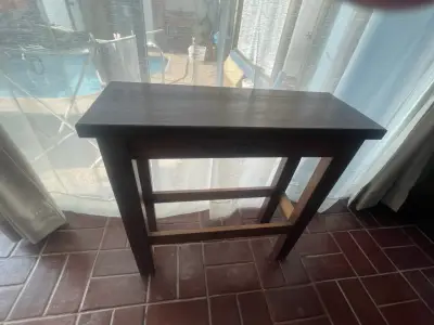 Mesa de Madera con Cajón Estilo Rústico - miniatura 3