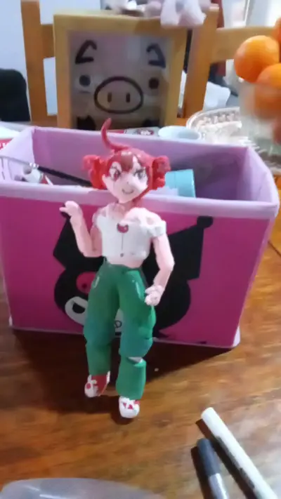 Kasane teto arcilla hecha a mano figura anime - miniatura 3