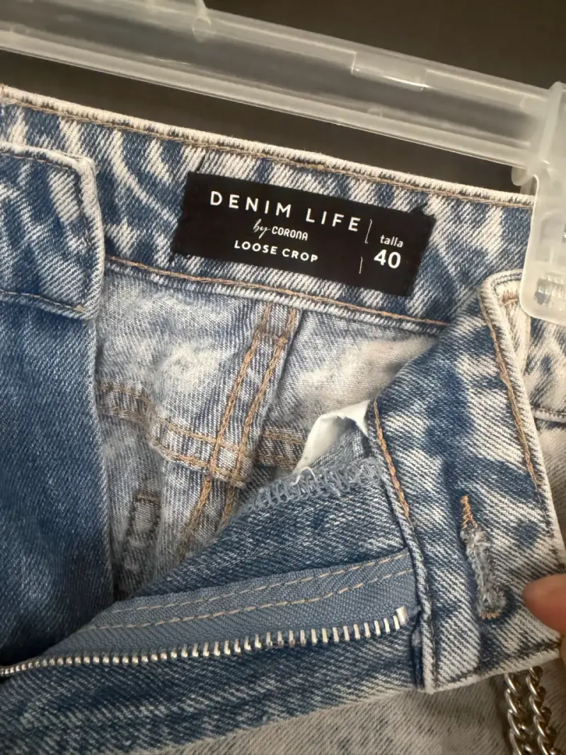Jeans desgastados Denim Life con cadena - 3