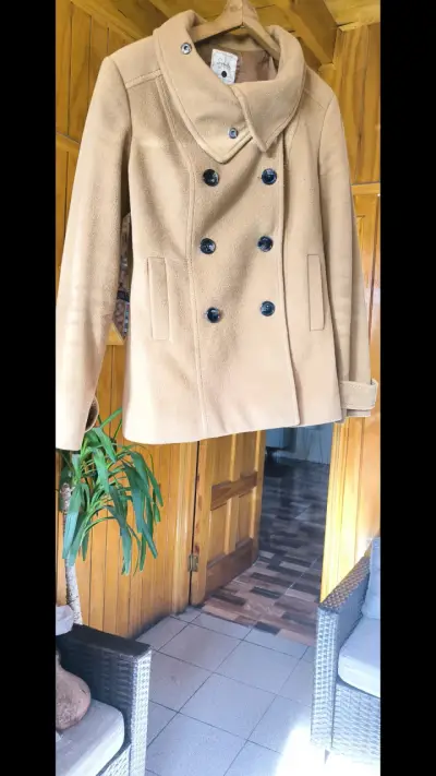 Abrigo de lana color camel para mujer Sybilla - miniatura 1