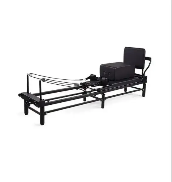 Máquina de Pilates Reformer Profesional Negra - 2