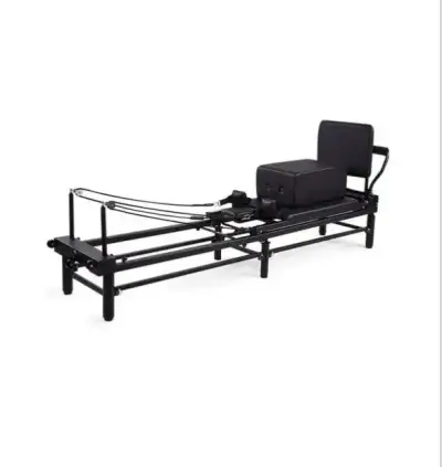 Máquina de Pilates Reformer Profesional Negra - miniatura 2