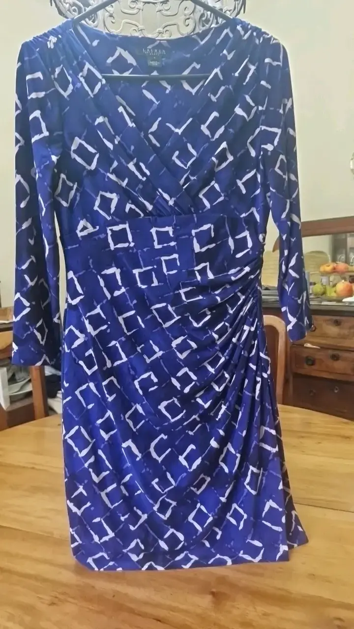Vestido azul estampado Lauren Ralph Lauren - 1