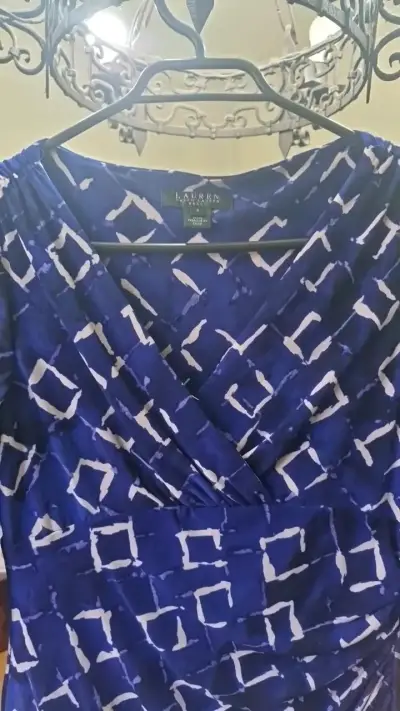 Vestido azul estampado Lauren Ralph Lauren - miniatura 3