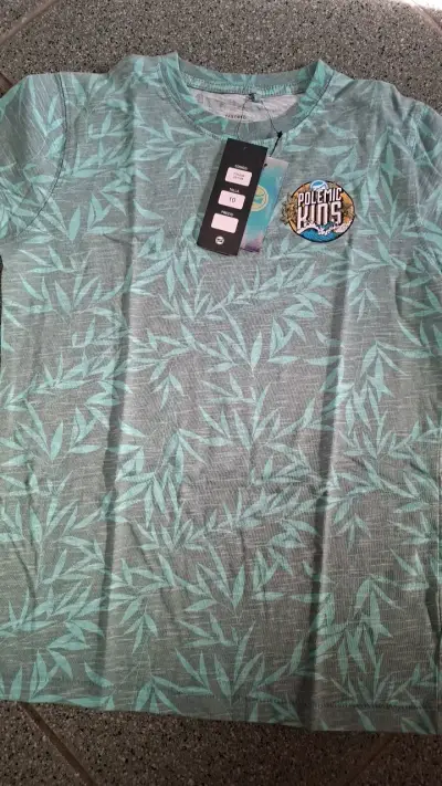 Polera estampada verde Polemic Kids para niños - miniatura 2