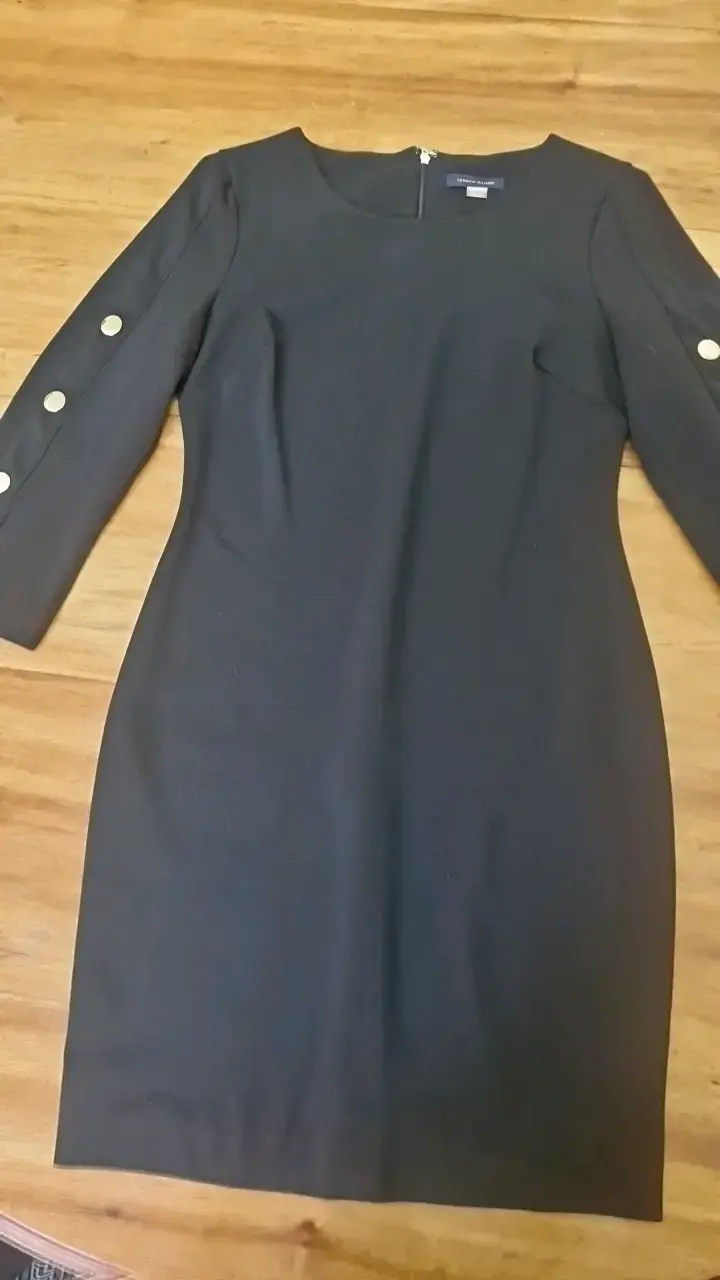 Vestido negro Tommy Hilfiger con botones dorados - 2