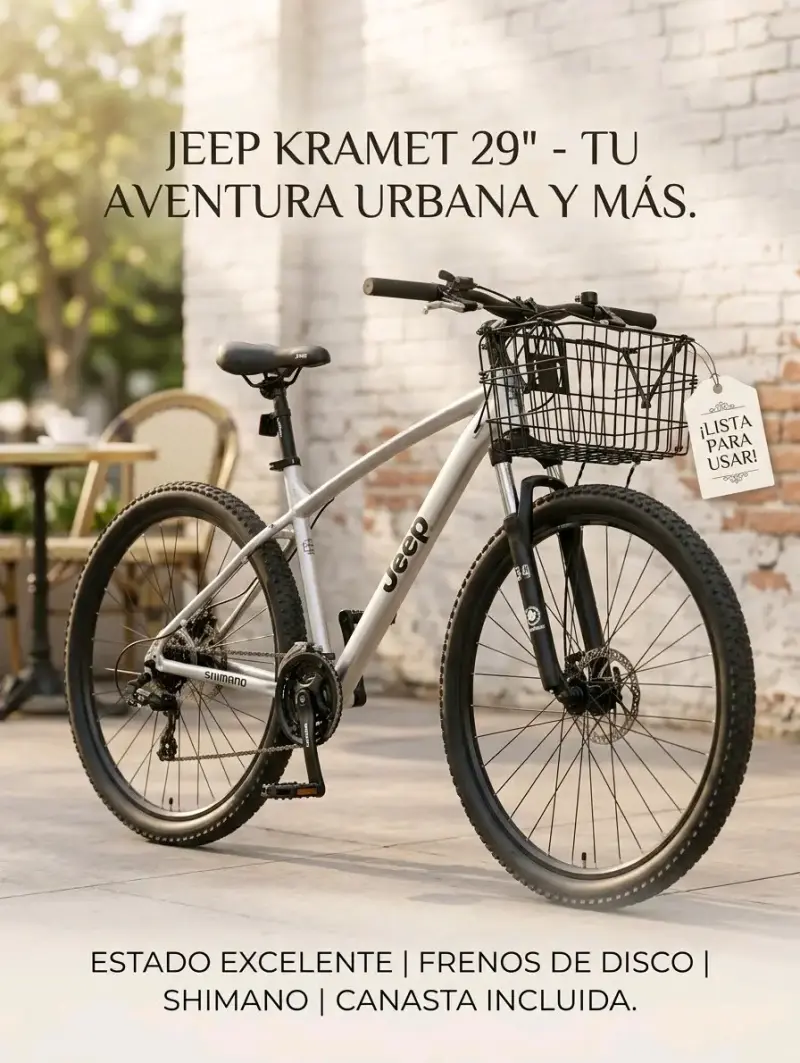 Bicicleta Jeep Kramet 29'', Canasta y Frenos disc - 1