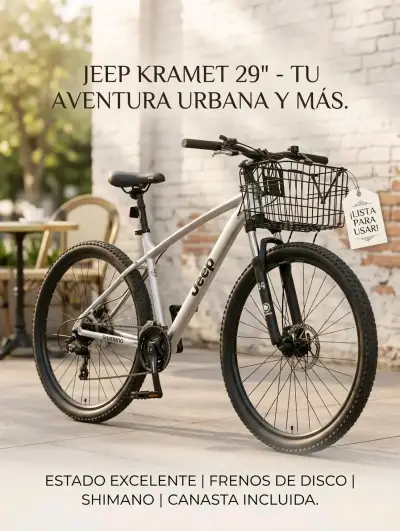 Bicicleta Jeep Kramet 29'', Canasta y Frenos disc - miniatura 1