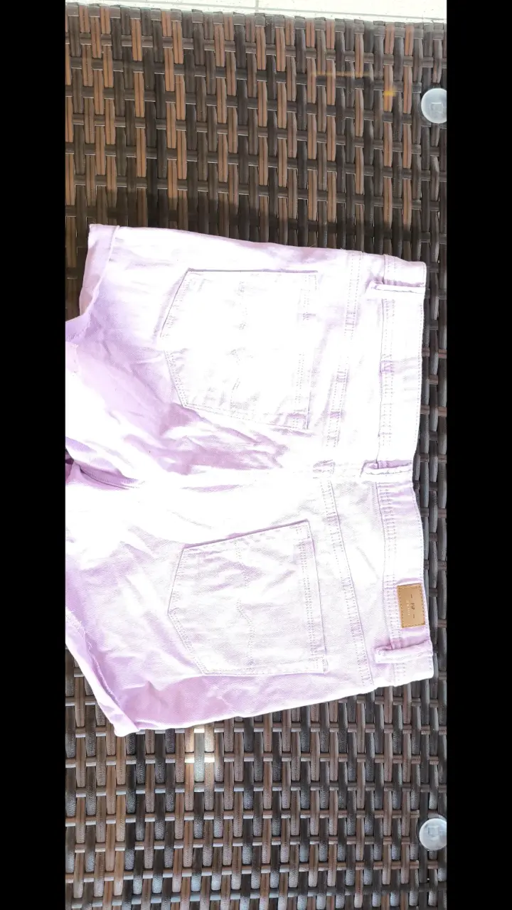 Shorts de mezclilla purpura para mujer - 2
