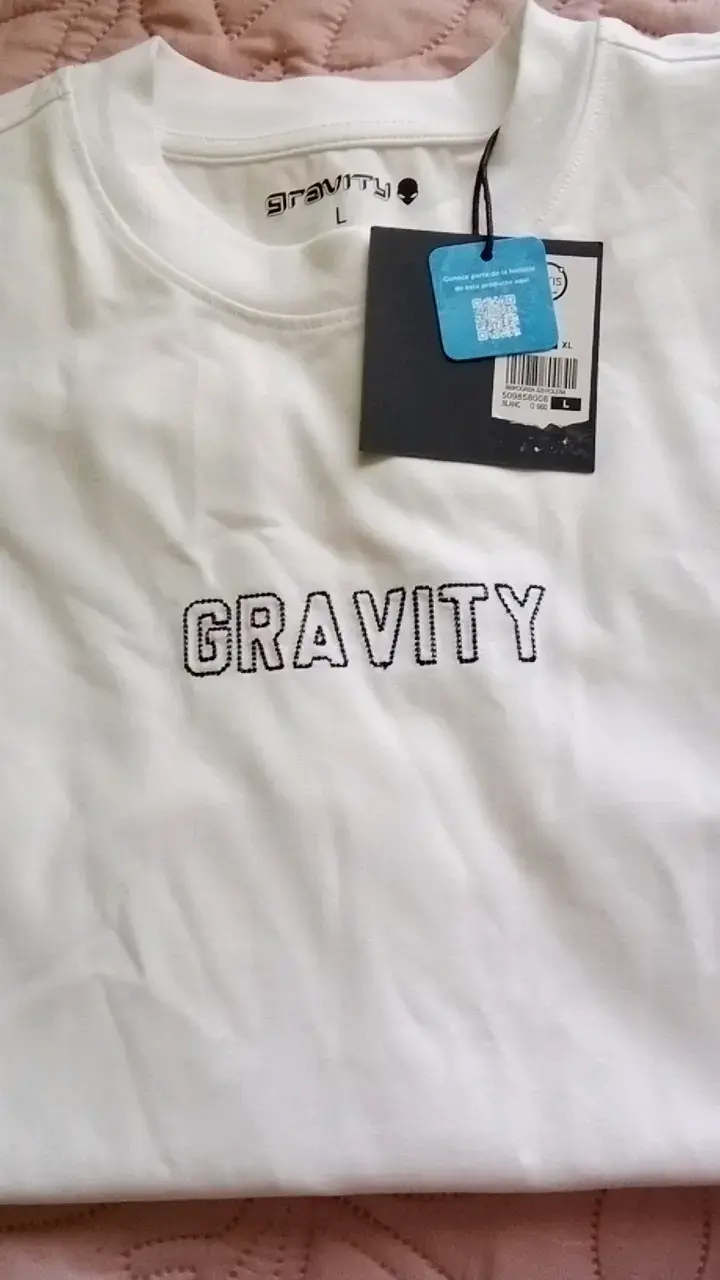 Polera Blanca Gravity Talla L - 4
