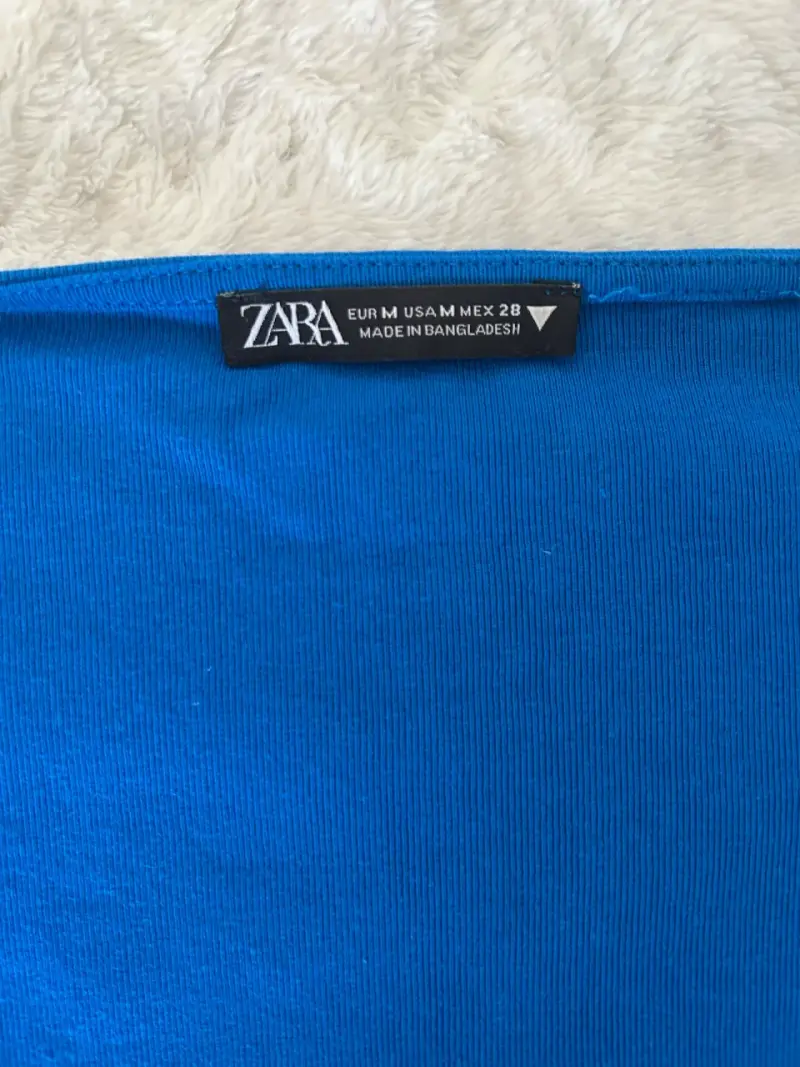 Polera azul de mujer Zara talla M - 3